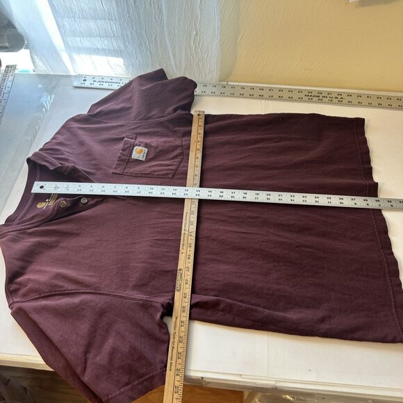 Carhartt Mens Henley Pocket T Shirt Medium Cotton Blue Red Lot of 3 - Picture 12 of 13